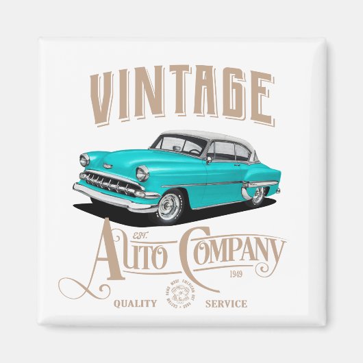 Aimant vintage société automobile (Devant)