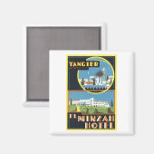 Aimant Vintage Tanger, Maroc Hôtel El Minzah (Recto/Verso)