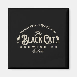 Aimant Vintage The Black Cat Brewing Co amateurs de chats