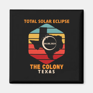 Aimant Vintage The Colony Texas Éclipse Solaire Totale 20