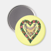 Aimant Vintage Valentine Heart (Recto/Verso)