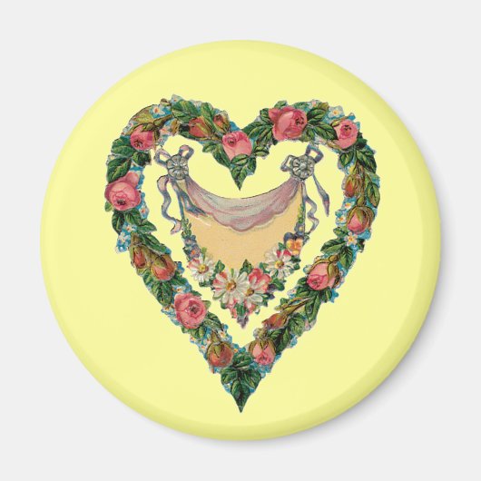 Aimant Vintage Valentine Heart (Devant)