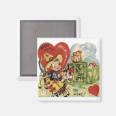 Aimant Vintage Valentine Steer (Recto/Verso)
