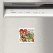 Aimant Vintage Valentine Steer (In Situ (Lave-vaisselle))