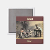 Aimant Vintage Victorian Dolls School Time Frinet (Recto/Verso)