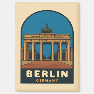 Aimant Vintage voyage Berlin Allemagne Porte de Brandebou