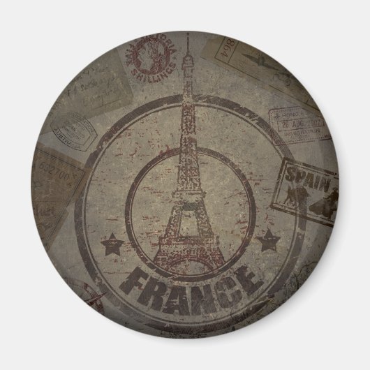 Aimant Vintage voyage désorganisé (Devant)