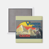 Aimant Vintage voyage du Caire Égypte (Recto/Verso)