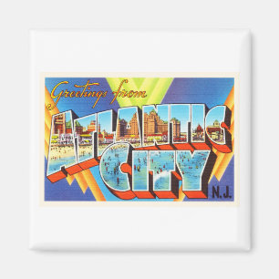 Aimant Vintage voyage du New Jersey NJ d'Atlantic City 2