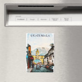 Aimant Vintage voyage rétro du Guatemala (In Situ (Lave-vaisselle))