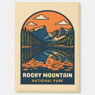 Aimant Vintage voyage Rocky Mountain National Park Retro