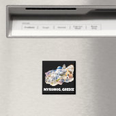 Aimant Vintage voyage tendance de Mykonos Grèce (In Situ (Lave-vaisselle))