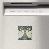 Aimant Vintage Walter Crane Swan Rush et Iris (In Situ (Lave-vaisselle))