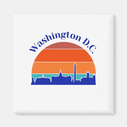 Aimant Vintage Washington D.C. (Devant)