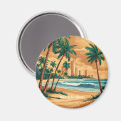 Aimant Vintage West Palm Beach, Floride (Recto/Verso)