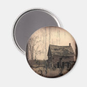 Aimant Vintage Western Rustic ferme Mariage campagnard (Recto/Verso)