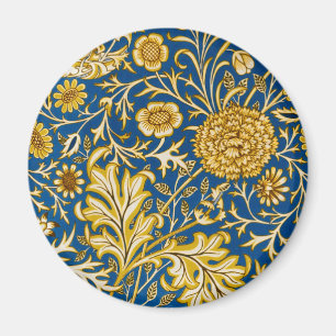 Aimant Vintage William Morris Cherwell Bleu Art Floral