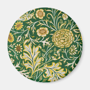 Aimant Vintage William Morris Cherwell Vert Art Floral