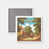 Aimant Vintage Williamsburg Virginie (Recto/Verso)