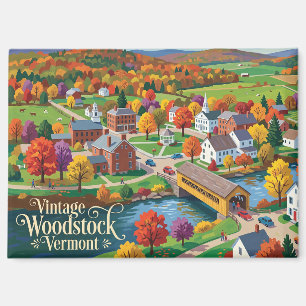 Aimant Vintage Woodstock Vermont