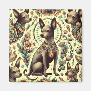 Aimant Vintage Xoloitzcuintle sans fil