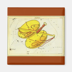Aimant Vintage Zodiac Astrology Libra Scale Constellation