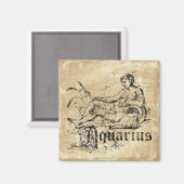 Aimant Vintage Zodiaque Verseau (Recto/Verso)
