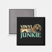 Aimant Vinyl Junkie LP Records DJ Turntable Music Collect (Recto/Verso)