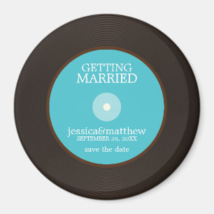 Aimant Vinyl Record Wedding Enregistrer la Date