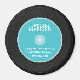 Aimant Vinyl Record Wedding Save the Date