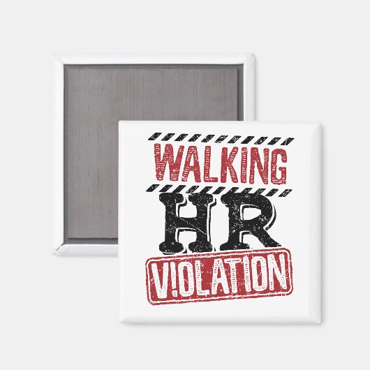 Aimant Violation des RH à pied Cauchemar des ressources h (Recto/Verso)