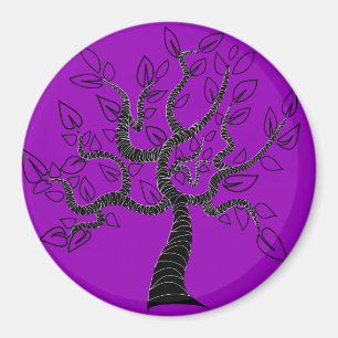 Aimant violet avec arbre de vie - Choisir la coule