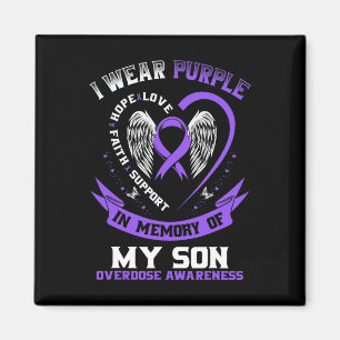 Aimant Violet En Mémoire De Mon Fils Sensibilisation À L'