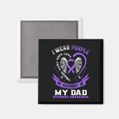 Aimant Violet en mémoire de mon papa Conscience de la sur (Recto/Verso)