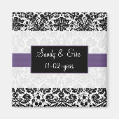 Aimant violet Enregistrer l'aimant de date (Devant)