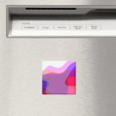 Aimant Violet Et Rose Art Abstrait 109 (In Situ (Lave-vaisselle))