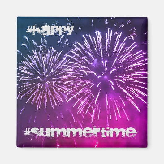 Aimant violet fireworks summer night (Devant)