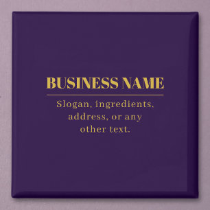 Aimant Violet foncé et nom d'entreprise ou message d'accu