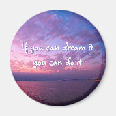 Aimant Violet océan coucher de soleil photo rêve il le fa (Devant)