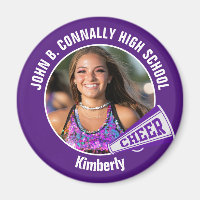 Violet Pom-pom girl Photo High School Spirit Cheer