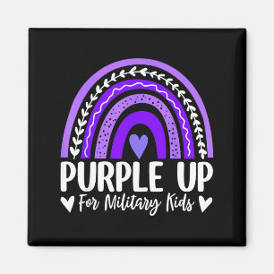 Aimant Violet pour les enfants militaires Mois de la plui