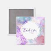 Aimant Violet, Vert, Rose Couleurs Merci (Recto/Verso)