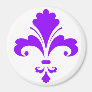 Aimant Violet violet fleur de lis