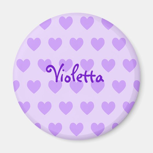 Aimant Violette en violet (Devant)