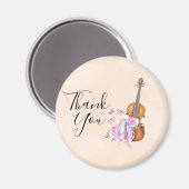 Aimant Violon, Chaussures de Ballet, Fleurs et Papillons (Recto/Verso)