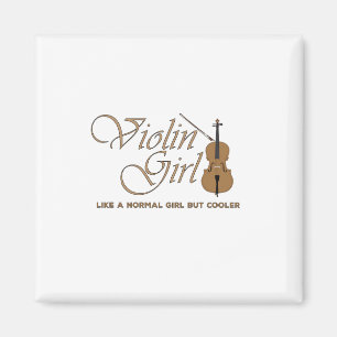 Aimant Violon fille, comme une fille normale mais glacièr