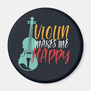 Aimant Violon Me Rend Heureuse Musique Violoniste Vintage