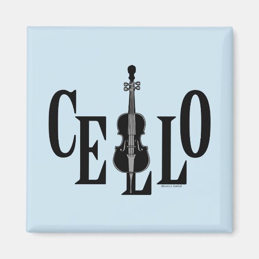 Aimant Violoncelle en violoncelle (Devant)