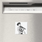 Aimant Violoniste vintage (In Situ (Lave-vaisselle))