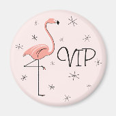 Aimant VIP rose Flamant rose (Devant)